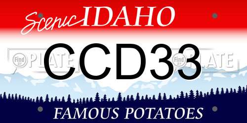 CCD33 Idaho License Plate