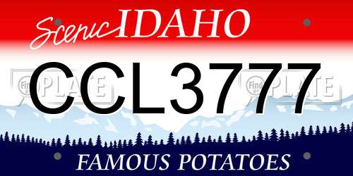 CCL3777 Idaho License Plate