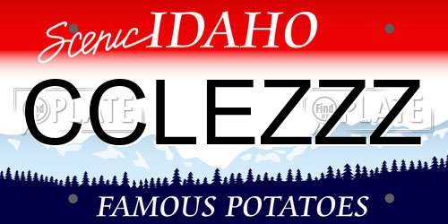 CCLEZZZ Idaho License Plate