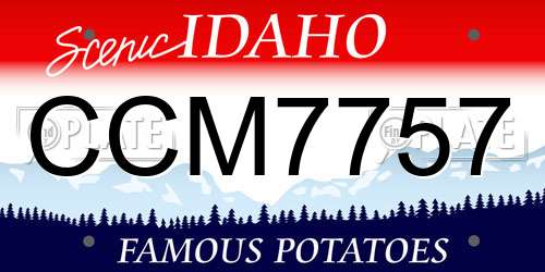 CCM7757 Idaho License Plate