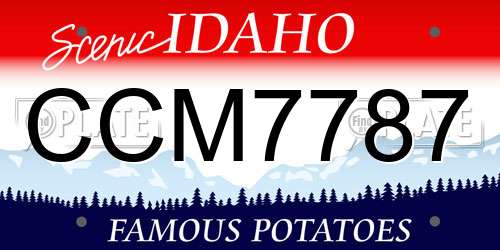 CCM7787 Idaho License Plate