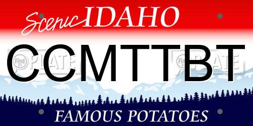 CCMTTBT Idaho License Plate