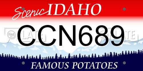 CCN689 Idaho License Plate