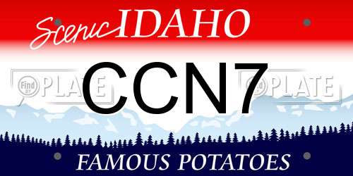 CCN7 Idaho License Plate