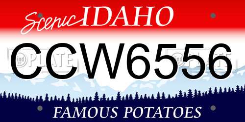 CCW6556 Idaho License Plate