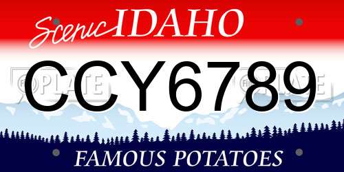 CCY6789 Idaho License Plate