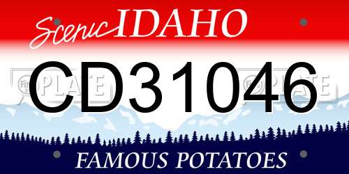 CD31046 Idaho License Plate