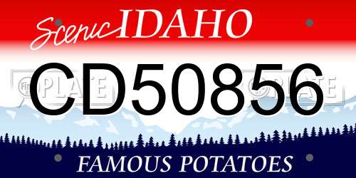 CD50856 Idaho License Plate