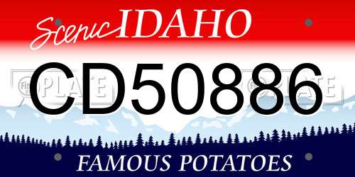 CD50886 Idaho License Plate