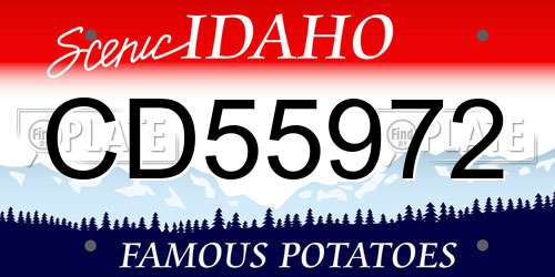 CD55972 Idaho License Plate