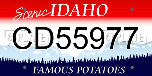 CD55977 Idaho License Plate
