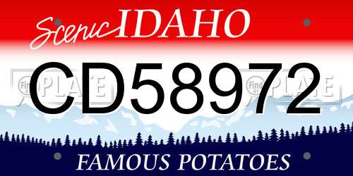 CD58972 Idaho License Plate