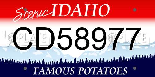 CD58977 Idaho License Plate