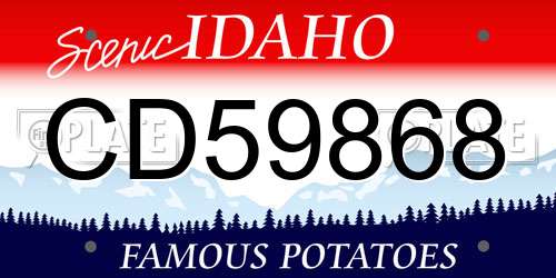 CD59868 Idaho License Plate