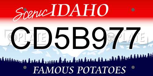 CD5B977 Idaho License Plate