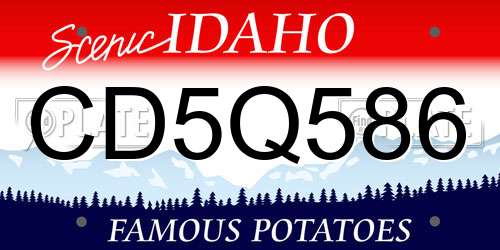 CD5Q586 Idaho License Plate