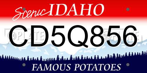 CD5Q856 Idaho License Plate