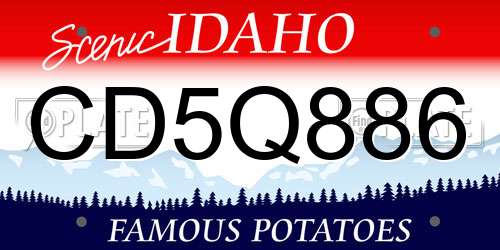 CD5Q886 Idaho License Plate