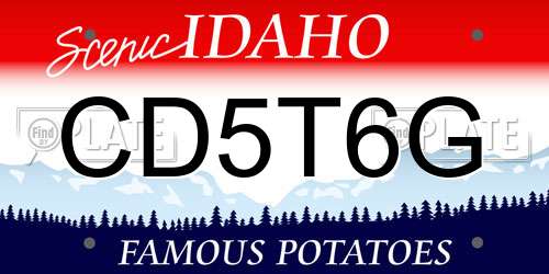 CD5T6G Idaho License Plate