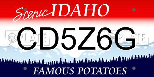 CD5Z6G Idaho License Plate