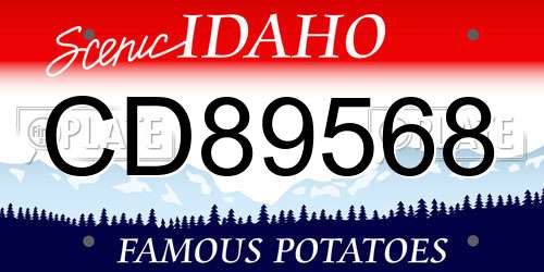 CD89568 Idaho License Plate