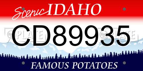 CD89935 Idaho License Plate