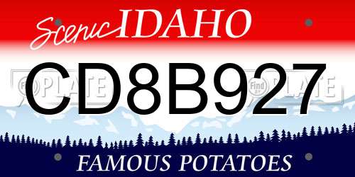CD8B927 Idaho License Plate