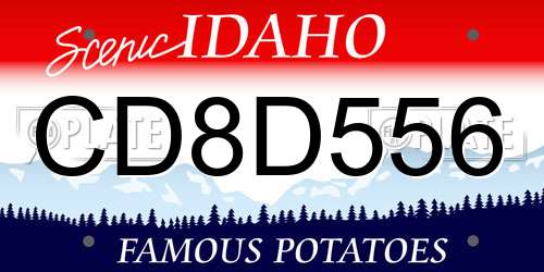 CD8D556 Idaho License Plate