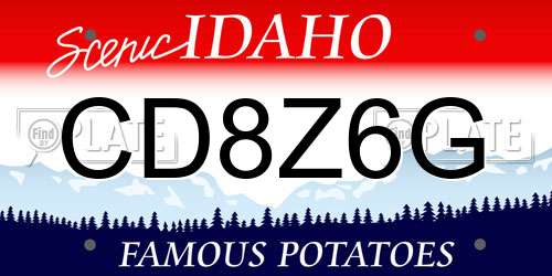 CD8Z6G Idaho License Plate