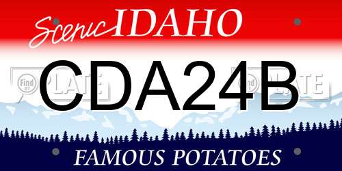 CDA24B Idaho License Plate