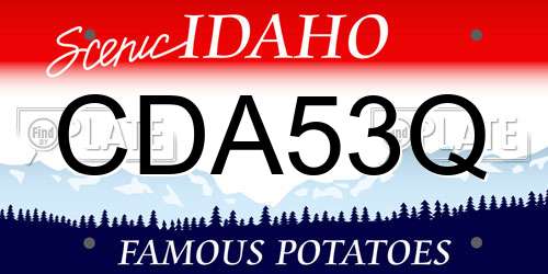 CDA53Q Idaho License Plate