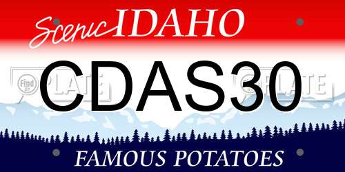 CDAS30 Idaho License Plate