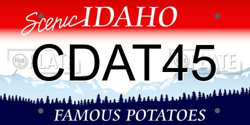 CDAT45 Idaho License Plate