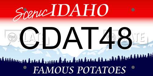 CDAT48 Idaho License Plate