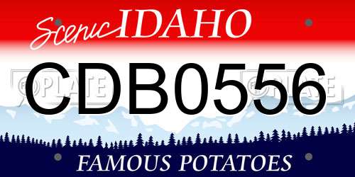 CDB0556 Idaho License Plate