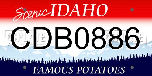 CDB0886 Idaho License Plate