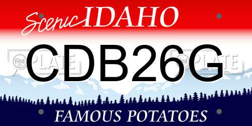 CDB26G Idaho License Plate