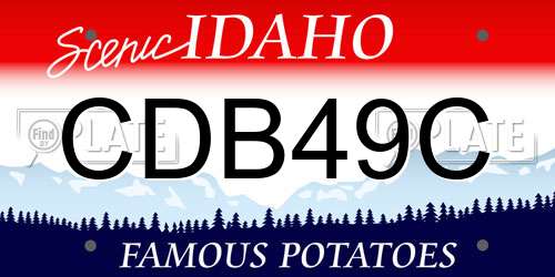 CDB49C Idaho License Plate