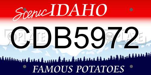 CDB5972 Idaho License Plate