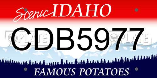 CDB5977 Idaho License Plate