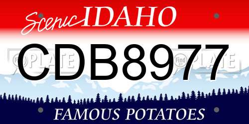 CDB8977 Idaho License Plate
