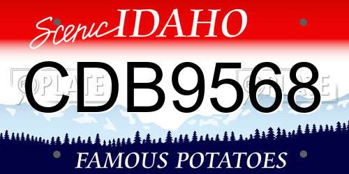 CDB9568 Idaho License Plate