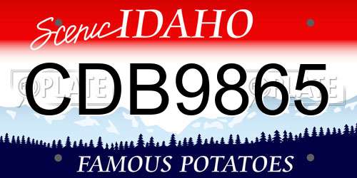 CDB9865 Idaho License Plate