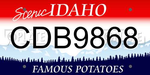 CDB9868 Idaho License Plate