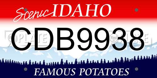 CDB9938 Idaho License Plate