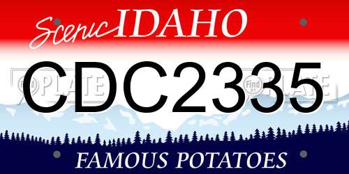 CDC2335 Idaho License Plate