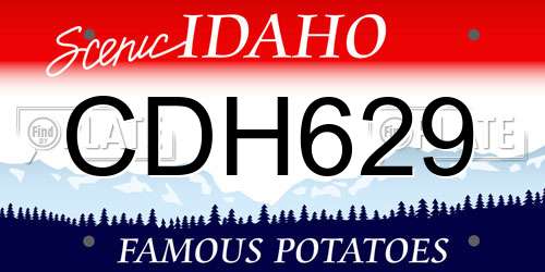 CDH629 Idaho License Plate