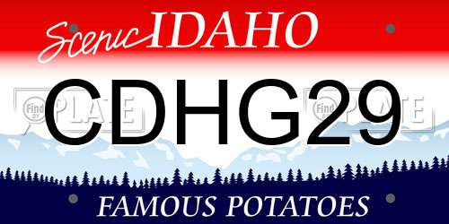 CDHG29 Idaho License Plate