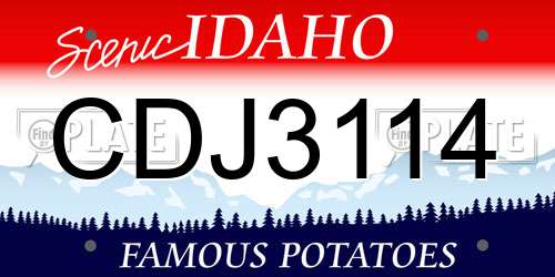 CDJ3114 Idaho License Plate