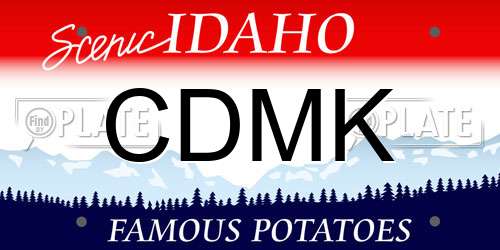 CDMK Idaho License Plate